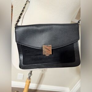 Aldo Black Leather Crossbody Bag